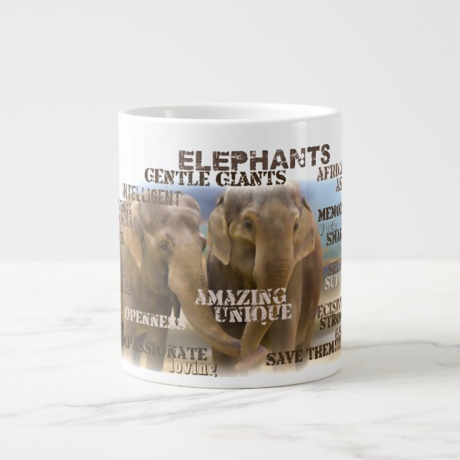 Eléphants Extraordinaires Jumbo Mug (Devant)
