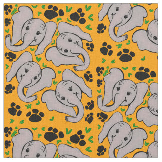 elephants fabric