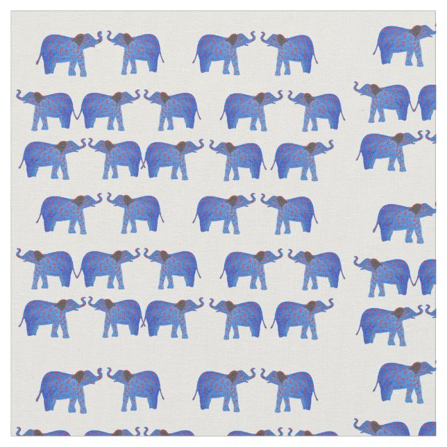 Elephants Fabric (Close Up)