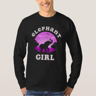 Elephants Girl I Like My Elephant Pink Vintage Sun T-Shirt