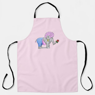 Elephants Happy Valentines Day Apron