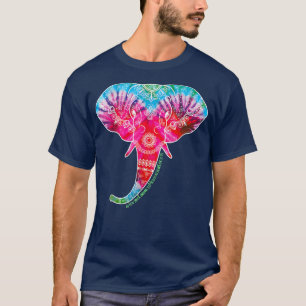 Elephants Henna Love Calm Tie Dye Loving Kindness  T-Shirt