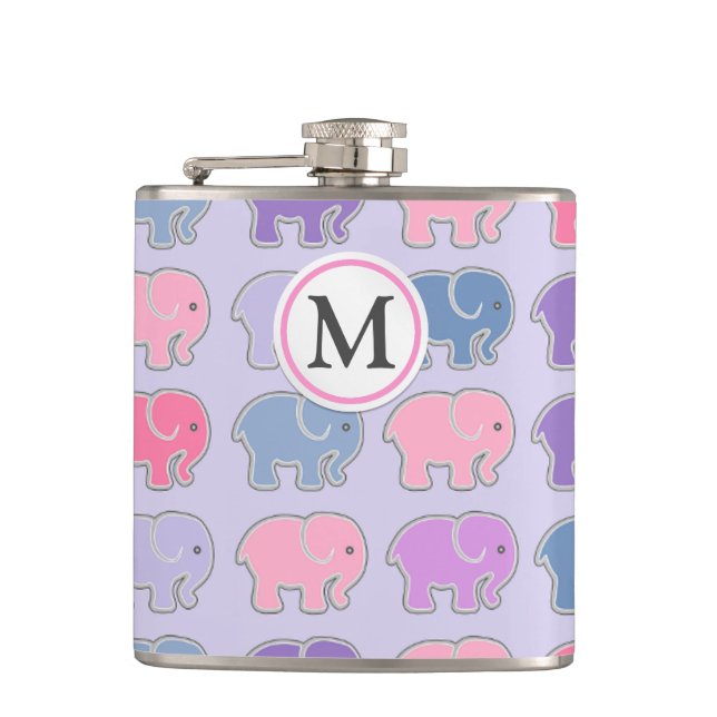 Elephants Hip Flask (Front)