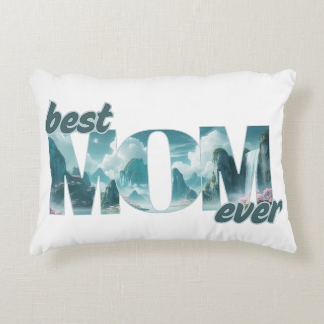 Elephants in a dream world - best mom ever accent pillow (Front)