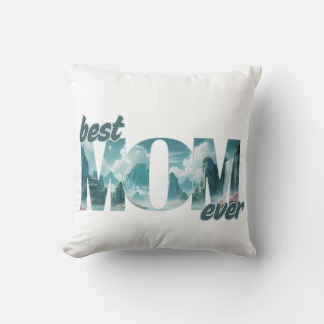 Elephants in a dream world - best mom ever throw pillow (Front)