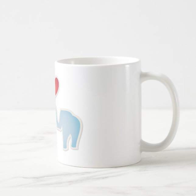 Elephants In Love Coffee Mug (Right)