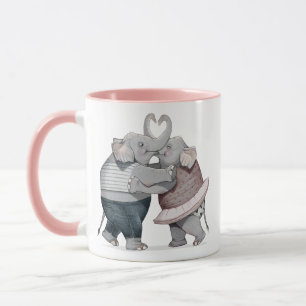 Elephants in Love Mug