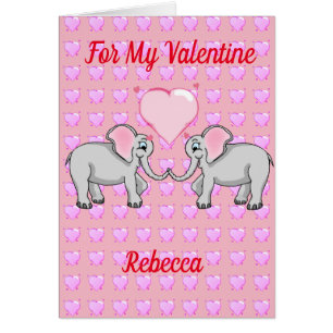 Elephants in Love Valentine's Day Card