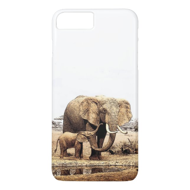 Eléphants iPhone 7 Plus Coque (Dos)