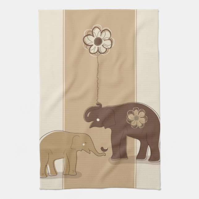 Elephants Kitchen Towel (Vertical)