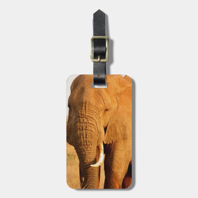 Elephants Luggage Tag (Front Vertical)