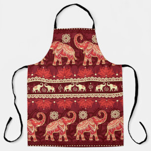 Elephants March: Playful Seamless Pattern. Apron