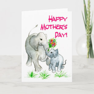 'Elephants' Mother's Day Card