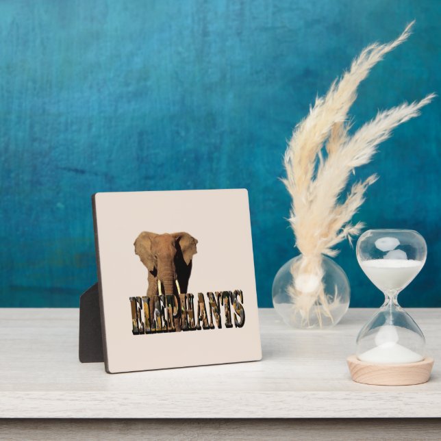 Elephants Name Made From Elephants, Plaque (Insitu)