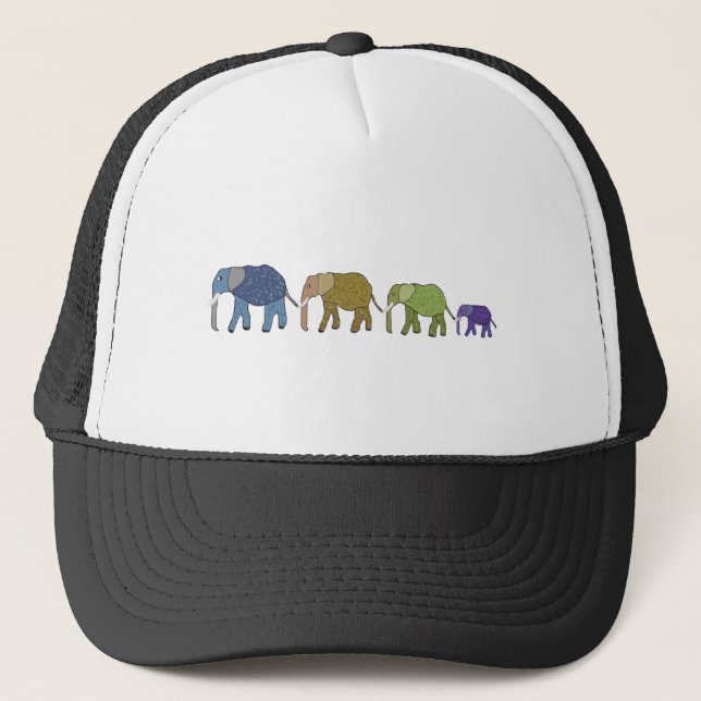 Elephants Never Forget Trucker Hat (Front)