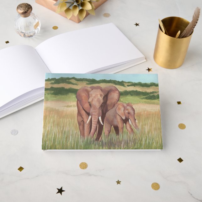 Elephants on the Walk Guest Book (Front Open)