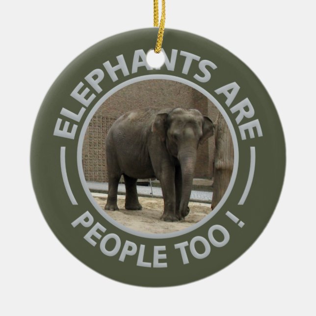 ELEPHANTS ornament - customize (Front)