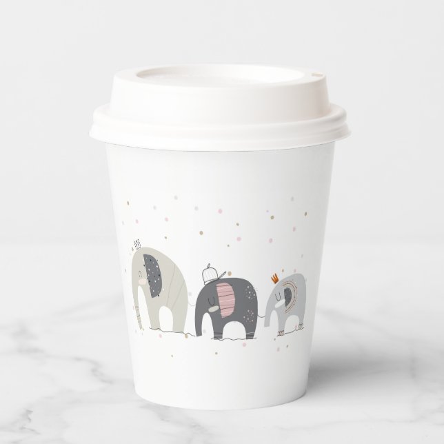 Elephants  Paper Cups (Front)