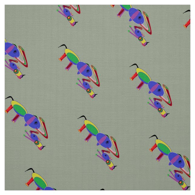 Elephants Pattern Fabric (Swatch)