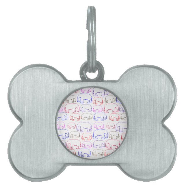 elephants pet name tag (Front)