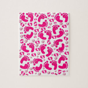 Eléphants Pink Pieds de bébé Jigsaw Puzzle Daisy