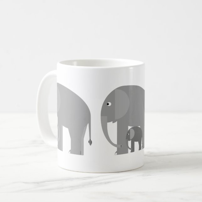 Elephants Plus One Mug (Front Left)