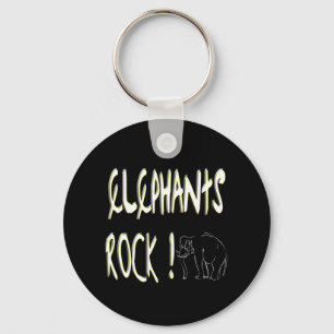 Elephants Rock! Keychain