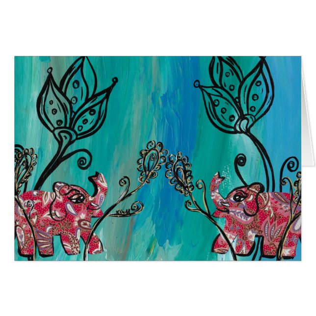 Éléphants roses (Devant horizontal)