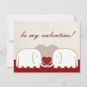 elephants row be my valentine holiday card