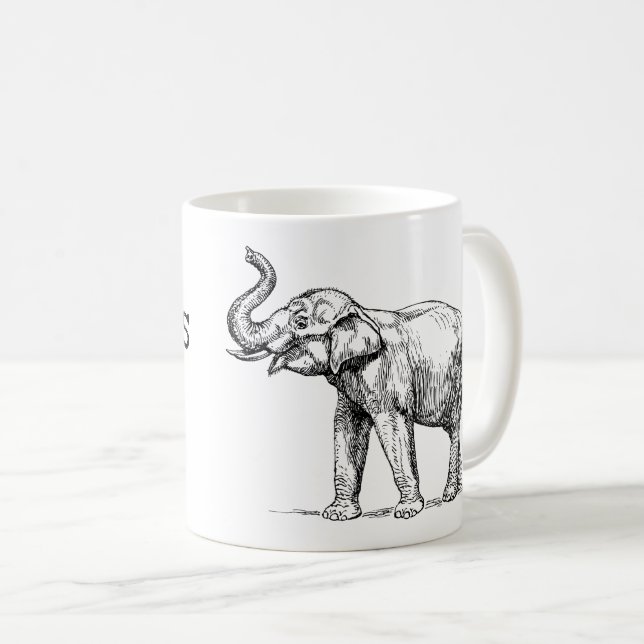 Elephants Rule Coffee Mug (Front Right)