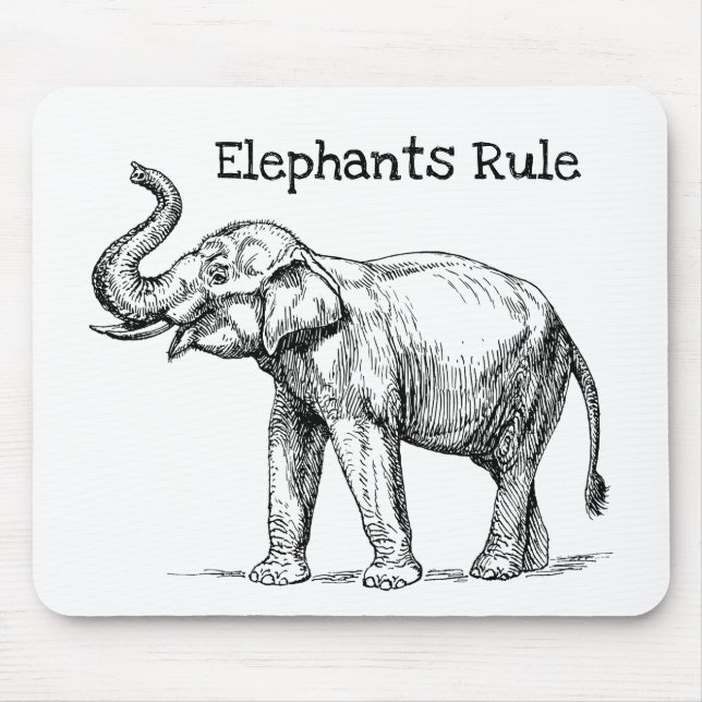 Elephants Rule  Mouse Pad (Front)