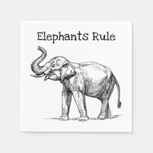 Elephants Rule Napkin