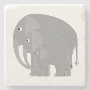 Elephants Stone Coaster