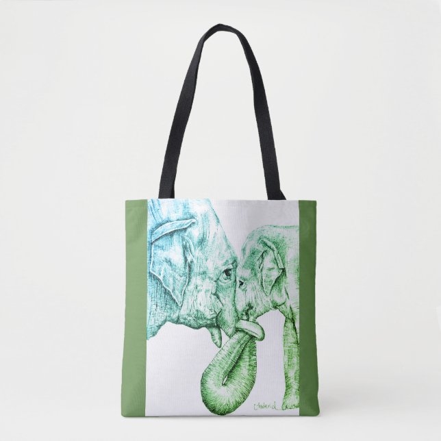 Elephants Tote Bag (Front)