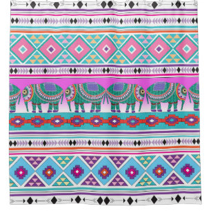 Elephants with Aztec Pattern
