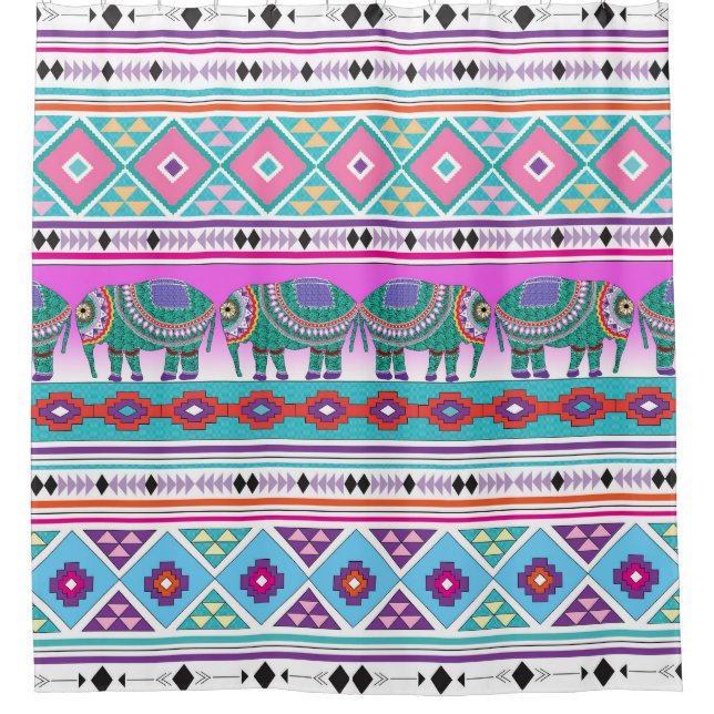 Elephants with Aztec Pattern (Front)