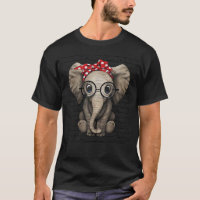 Elephants with bandana headband and glasses