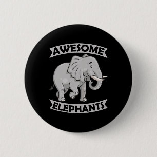 Elephants Zoo Circus Fun Elephant Conservative 2 Inch Round Button