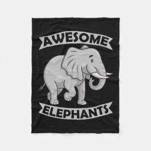 Elephants Zoo Circus Fun Elephant Conservative  Fleece Blanket