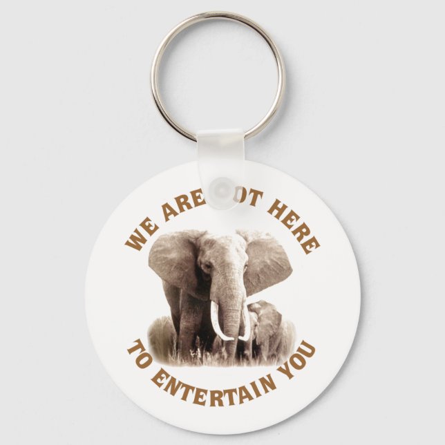 Elephats Deserve Respect Keychain (Front)