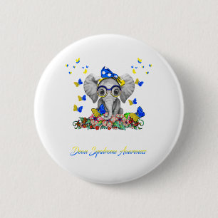 Elephent Her Fight Is My Fight Down Syndrome 2 Inch Round Button