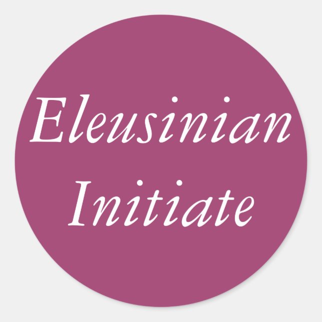 Eleusinian Initiate Greek Religion Classic Round Sticker (Front)