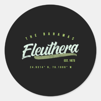 Eleuthera Bahamas Classic Round Sticker