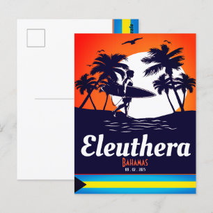 Eleuthera Island Bahamas Vintage Souvenirs Postcard