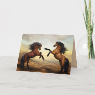 élevage de chevaux carte de voeux