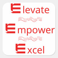 Elevage, Empower, Excel : Autocollant de motivatio