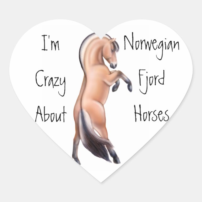 Élevage Norvégien Fjord Horse Love Sticker (Devant)