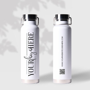 Elevate Your Business with Custom Logo and QR Code Water Bottle