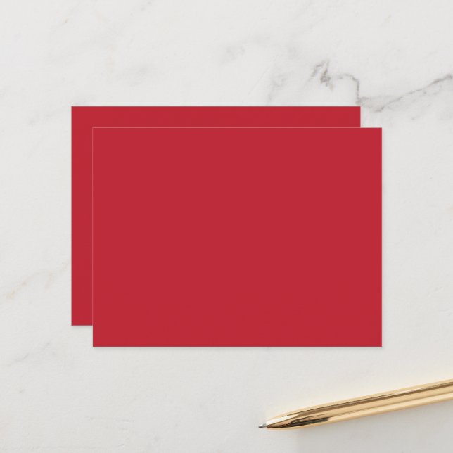 Elevate Your Design a Red Background and White  Postcard (Front/Back In Situ)