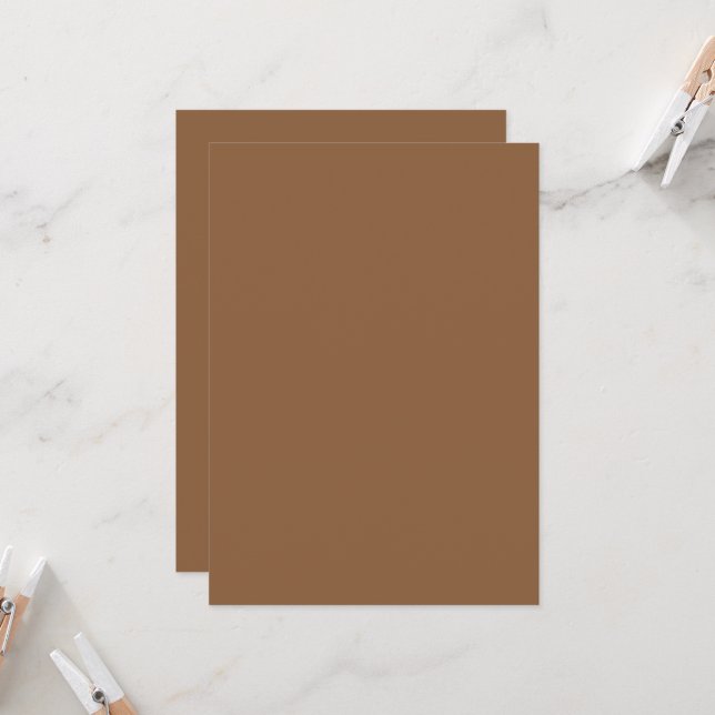 Elevate Your Design with a Brown Background Invitation (Front/Back In Situ)